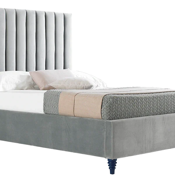 Ceres Grey Velvet Bed Frame