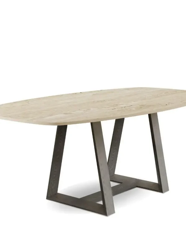 Cadiz Travertine & Oak Dining Table