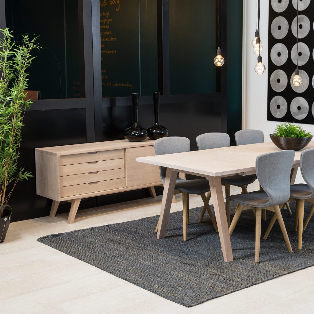 Scandinavian style sideboard in minimalist interior