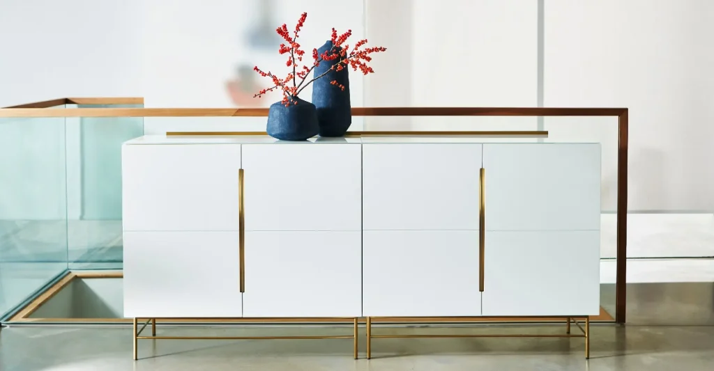 Modern sideboard in contemporary living room